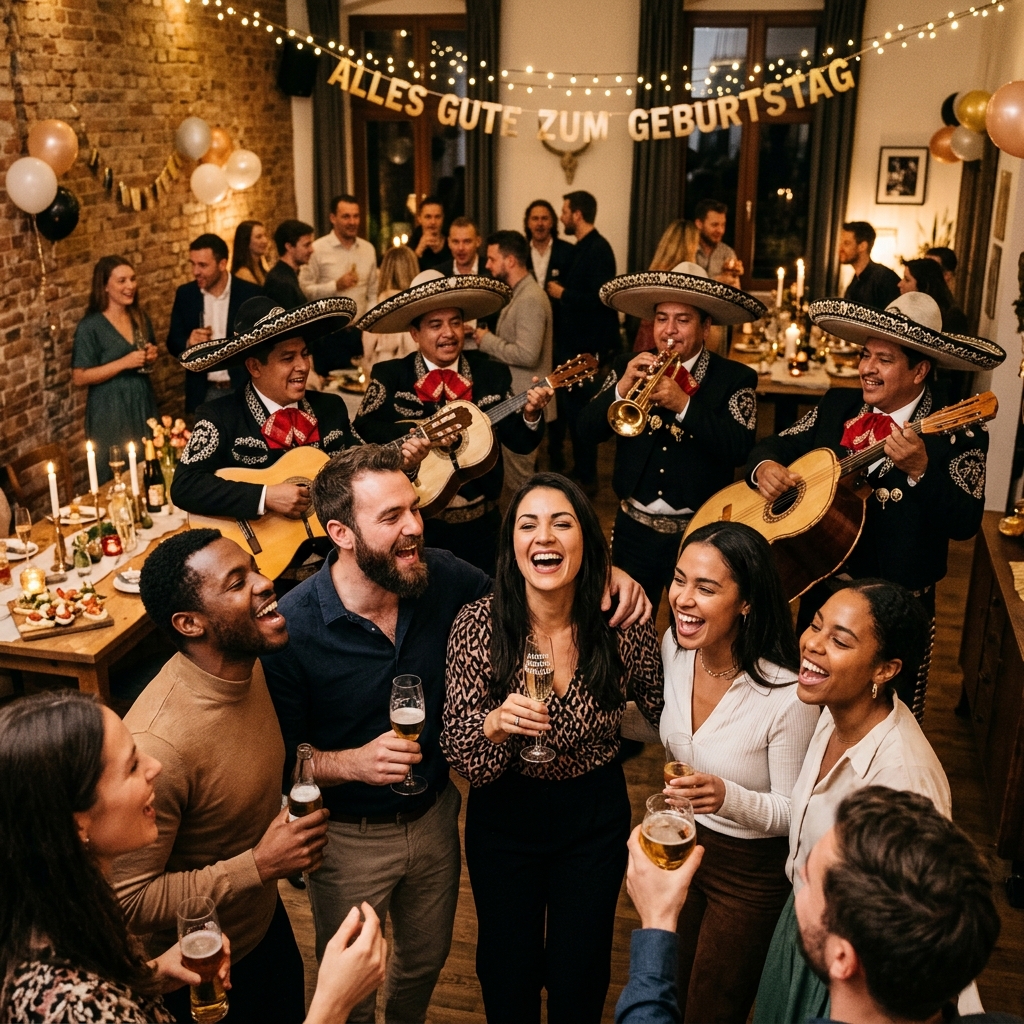 Mariachi Show Interaktion auf Geburtstag